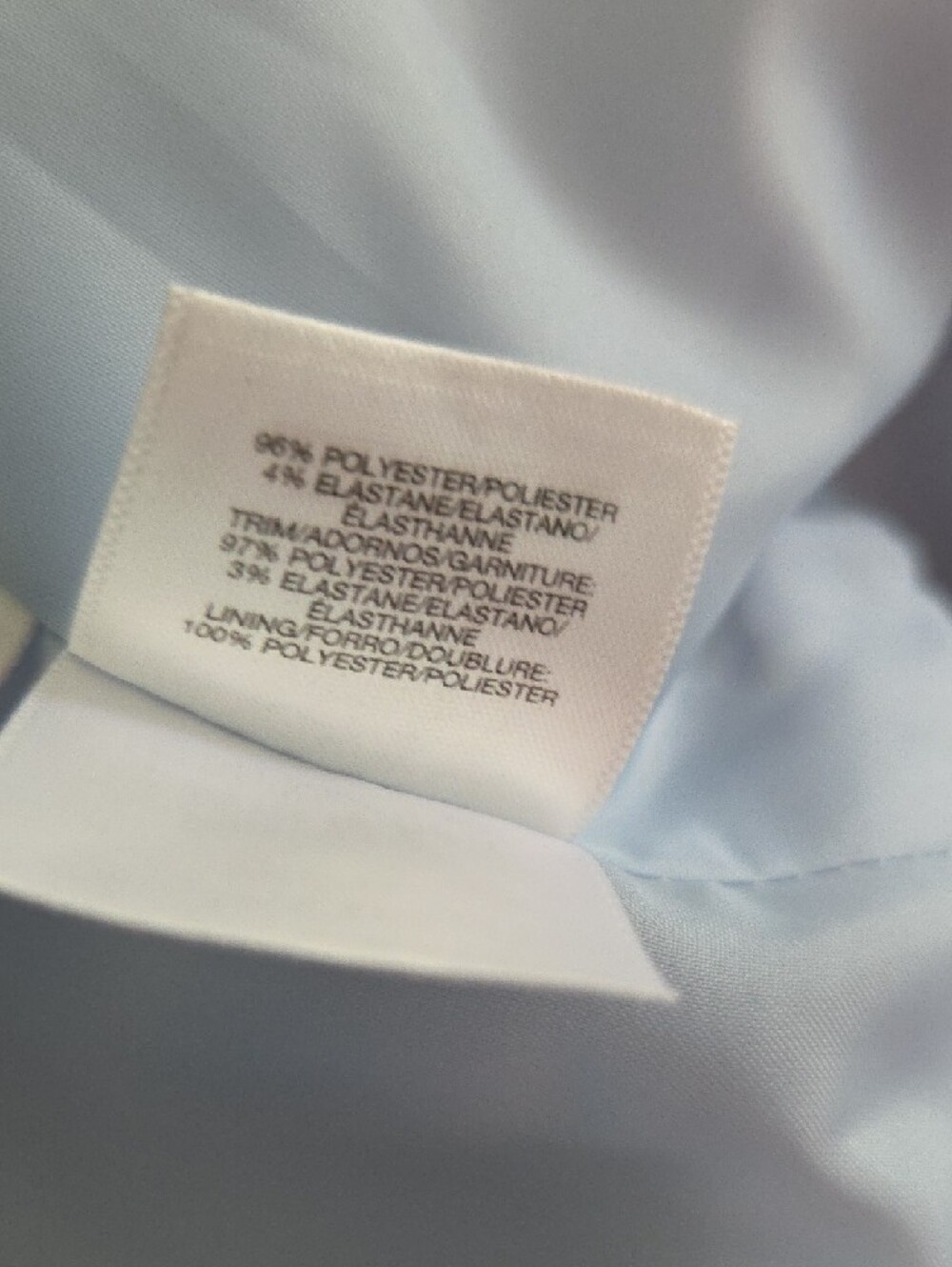 Kasper Light Blue Sleeveless Shift Dress with Black Trim - Picture 9 of 9